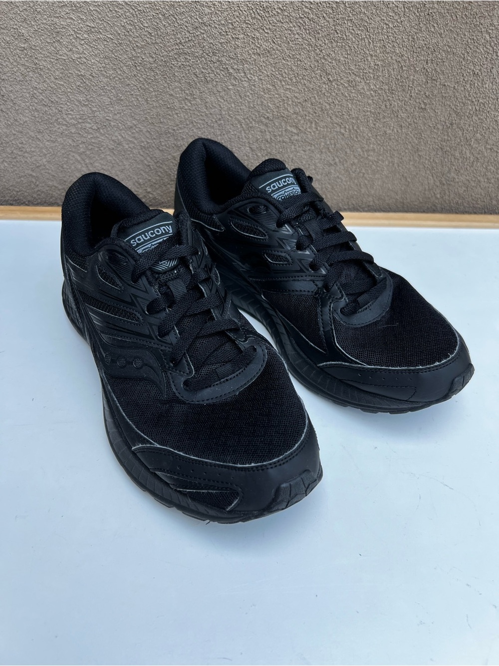 Saucony COHESION 13 Shoes Sneakers Runners Black Womens 10 Wide Fit Comfort